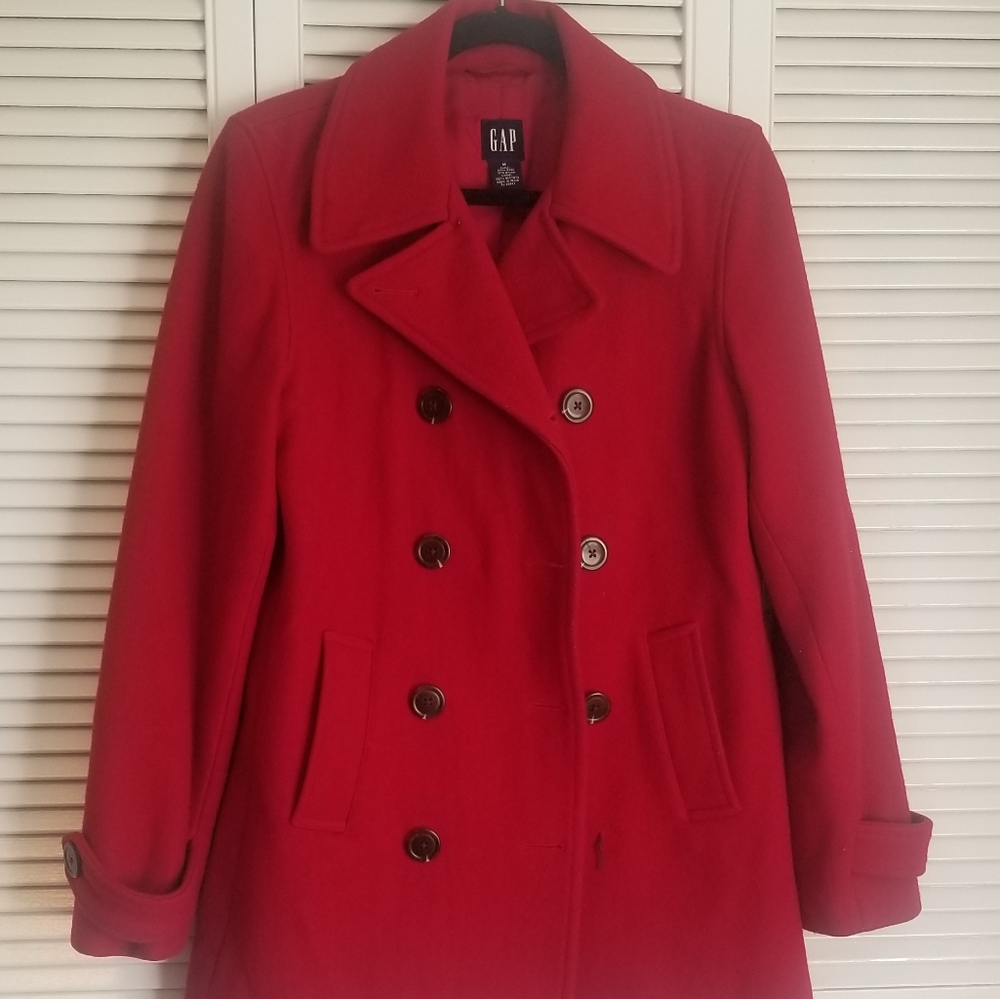 Red Wool Coat GAP Brand